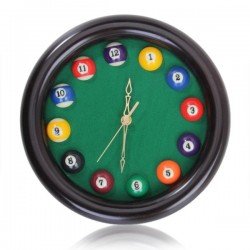 Billiards - Pool Table Ball - Wall Quartz ClockClocks