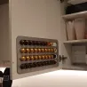 Nespresso coffee capsules holder - tower rack with adhesive tape - rotatable