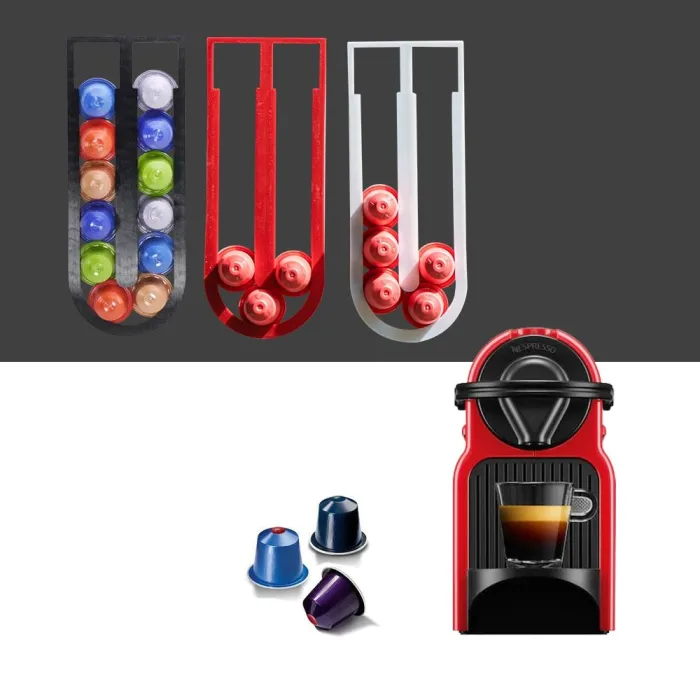 Nespresso coffee capsules holder with self adhesive sticker