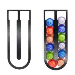 Nespresso coffee capsules holder with self adhesive sticker