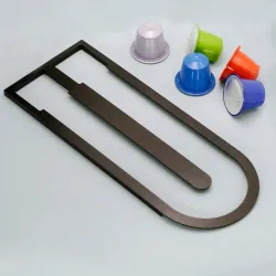 Nespresso coffee capsules holder with self adhesive sticker