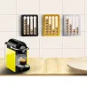 Nespresso coffee capsules holder - tower rack with adhesive tape - rotatable