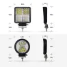 126W Car Light Assembly - 3000K - LED - Work Light Bar - Vehicles - Square - Round
