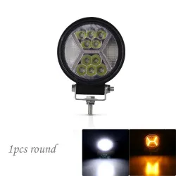 126W Car Light Assembly - 3000K - LED - Work Light Bar - Vehicles - Square - Round