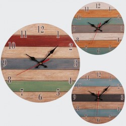 Retro Wall Clock - Vintage - Wooden Roman CraftClocks