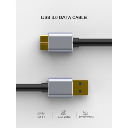 Micro B USB - 3.0 Cable - 5Gbps - External Hard Drive CableCables