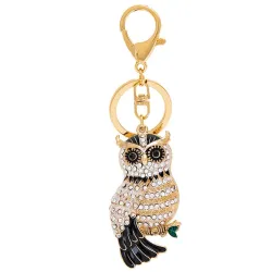 Cute Owl - Rhinestone - Keychain