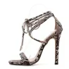 Elegant high heel sandals - lace-up pumps