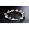Luxury bracelet with crystal beads - 925 sterling silver