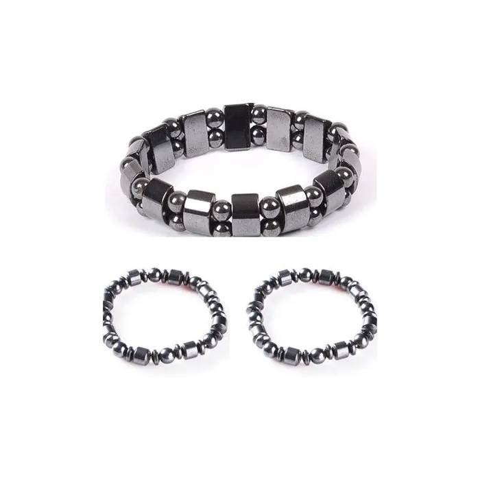 Elastic bracelet with beads - magnetic therapy