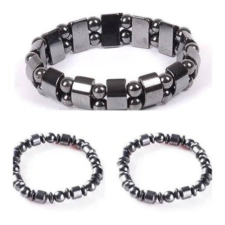 Elastic bracelet with beads - magnetic therapy