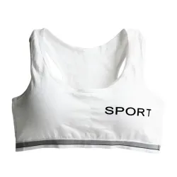 "SPORT" print - cotton fitness padded bra