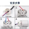 CE approved - E27 - Plastic Lamp - Black - White - 10pcs