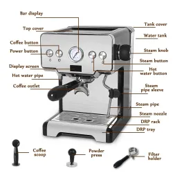 Coffee maker machine - semi-automatic - 15 Bar