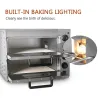 Electric oven - for pizza / chicken / bread - stainless steel - double-layer