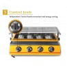 BBQ grill - outdoor oven - stainless steel & glass - LPG 4 burners gasBBQ