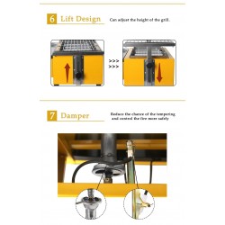 BBQ grill - outdoor oven - stainless steel & glass - LPG 4 burners gasBBQ