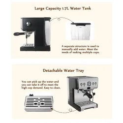Coffee maker machine - semi-automatic - 15 Bar