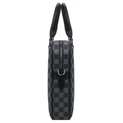 Classic business bag - plaid leather - briefcaseBags
