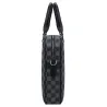 Classic business bag - plaid leather - briefcaseBags