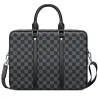 Classic business bag - plaid leather - briefcaseBags