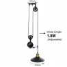 E27 - black vintage lamp - retractable adjustable length