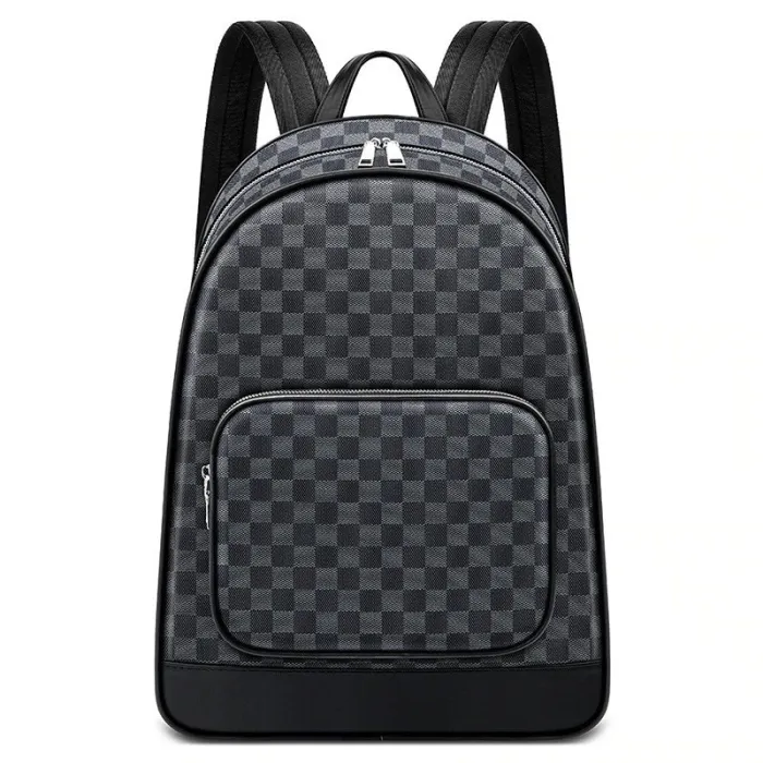 Polo backpack - plaid design - USB charging port - waterproof