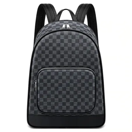 Polo backpack - plaid design - USB charging port - waterproof