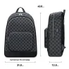Polo backpack - plaid design - USB charging port - waterproof