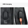 Polo backpack - plaid design - USB charging port - waterproof