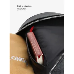 Polo backpack - plaid design - USB charging port - waterproof