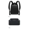 Polo backpack - plaid design - USB charging port - waterproof