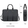 Classic business bag - plaid leather - briefcaseBags