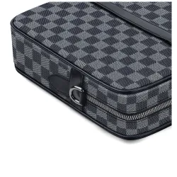 Classic business bag - plaid leather - briefcaseBags