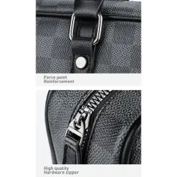 Classic business bag - plaid leather - briefcaseBags