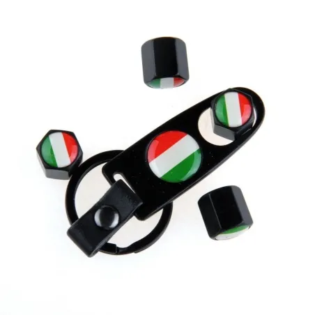 Italian flag - stainless steel - black - 4pcs/set - car values