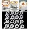 Coffee decoration - plastic stencil - 16 pieces