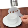 Coffee decoration - plastic stencil - 16 pieces