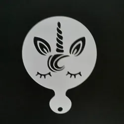 Unicorn coffee design - coffee art - stencils - 4 pieces