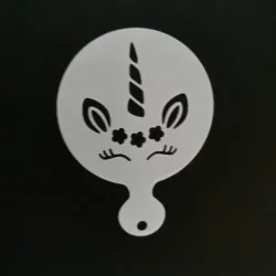 Unicorn coffee design - coffee art - stencils - 4 pieces