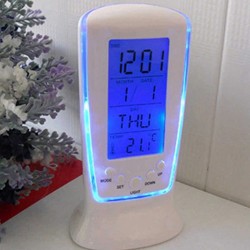 LED - blue luminous digital clock - electronic calendar - thermometer - 7-sounds alarm clockClocks