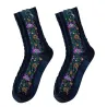 Embroidery Flower Socks - Ethnic Style - Women