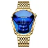 Luxury Quartz watch - waterproof - geometric shape - gold - silverWatches