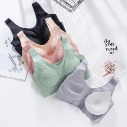 Sexy lace bra - wire-free - push-up - comfortable
