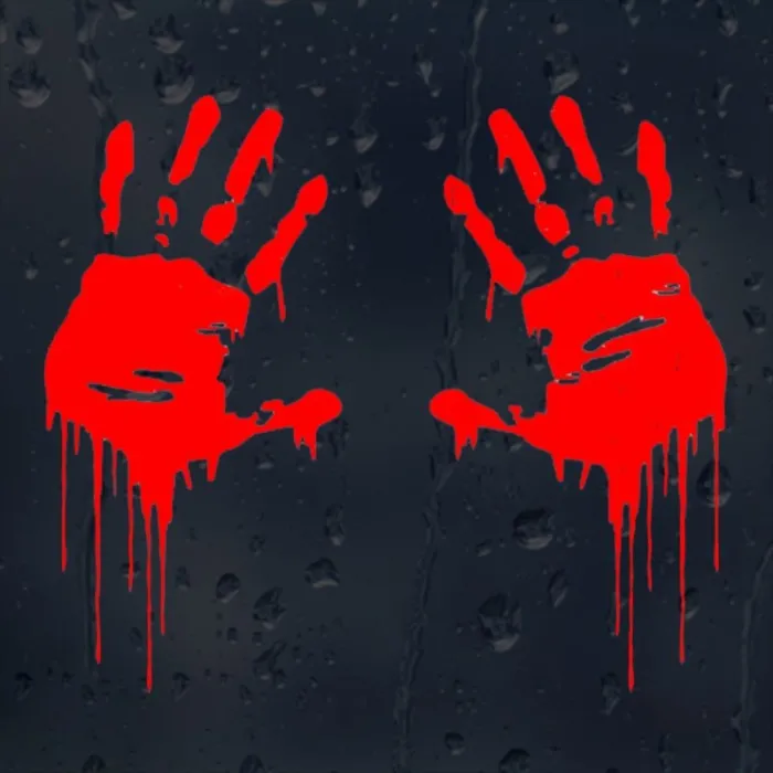 Zombie bloody hands - vinyl car sticker