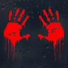 Zombie bloody hands - vinyl car sticker