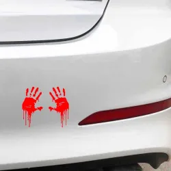 Zombie bloody hands - vinyl car sticker