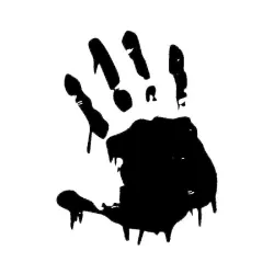 Bloody hand - vinyl car sticker