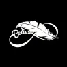 Bird feather - vinyl car sticker