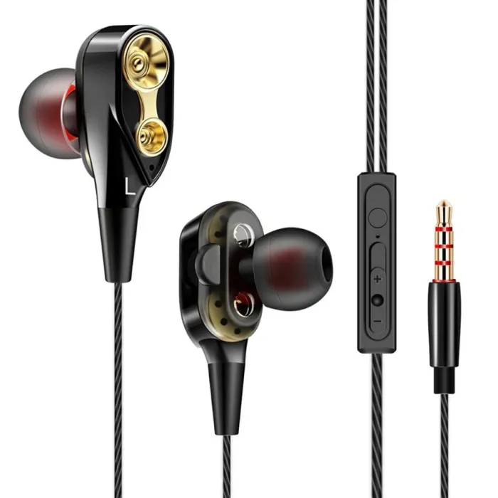 3.5mm in-ear wired earbuds - stereo headset with microphone